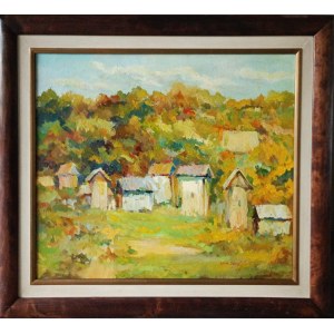 Slawomir Mieleszko (1938 Nowy Swierżeń - 2021 Warsaw), Landscape with beehives, 2000