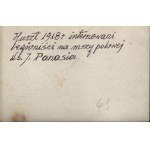 [Huszt] Photograph of interned Legionnaires during a field mass celebrated by Rev. J. Panas. Huszt 1918.