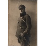 Polish Army lancer officer with saber, photo by Kuczynski Krakow ca. 1919