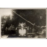 [Polish Army] Parade in front of Marshal E. Rydz-Śmigły and Gen. Kasprzycki, next to him stands Gen. W. Bortnowski in a helmet with a saber. Visible cannon wz. 36 s. Bofors 40 mm with service. Bydgoszcz 20.VI.1938.