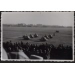 [WOJSKO POLSKIE] 6 photographs from the parade of armored, cavalry and infantry troops at Pole Mokotowskie. Warsaw, late 1920s.