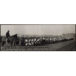 [Polish Army] Jozef Pilsudski, as General Inspector of the Armed Forces, accepts a parade of armored troops at Pole Mokotowskie in Warsaw. Late 1920s. 3 photographs