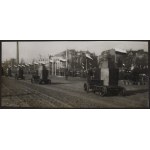 [Polish Army] Jozef Pilsudski, as General Inspector of the Armed Forces, accepts a parade of armored troops at Pole Mokotowskie in Warsaw. Late 1920s. 3 photographs