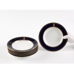 [Polish Coats of Arms] Set of 6 deep plates with the Ciołek coat of arms. Porzellanhaus Ernst Wahliss - Vienna, late 19th century.