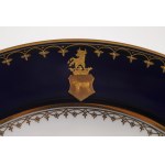 [Polish Coats of Arms] Set of 6 deep plates with the Ciołek coat of arms. Porzellanhaus Ernst Wahliss - Vienna, late 19th century.