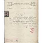 [Society for Movement Plays in Lviv]. Letter on letterhead. Dated Lviv, April 8, 1914 [Excellent Directorate! The Management of the Society for Movement Plays asks the Excellent Directorate if it intends to send its young people for games this year to the