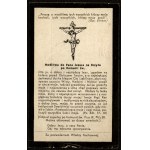 STREICH Stanislaw] Posthumous hourglass. Rev. Stanislaw Streich Pastor of the parish of Luboń p. Poznan born. 27. VIII. 1902 died a martyr