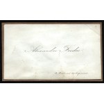 [FREDRO Alexander] Alexandre Fredro visiting ticket. 13th Boulevard des Capucines [Paris]. Ticket from 1850-55.