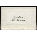 [PAWLIKOWSKI Gwalbert] Visiting Ticket. Gwalbert Pawlikowski (1793-1852) Polish landowner, Galician politician.