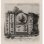 [From the famous collection of tinsel by Konstanty Tyszkiewicz, VILNO] SLAWECKI W. - Tombstone of unknown person, covered with hieroglyphics.