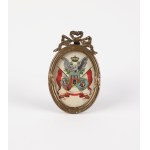 Frame with patriotic picture - coats of arms of Poznan, Cracow and Warsaw