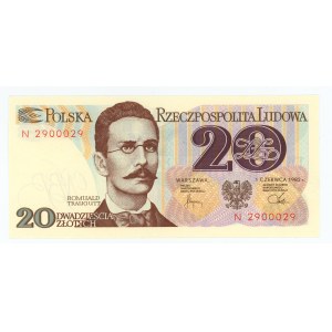 20 złotych 1982, seria N 2900029