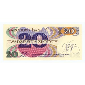 20 Gold 1982, Serie M 1000004, attraktive Seriennummer