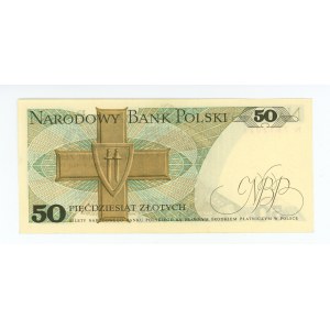 50 złotych 1975, seria N, dość rzadka seria