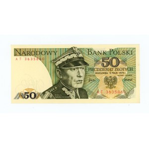 50 gold 1975, AT series, rare series