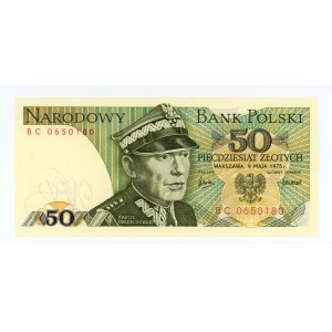 50 złotych 1975, seria BC