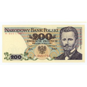 200 złotych 1976, seria M, dość rzadka seria