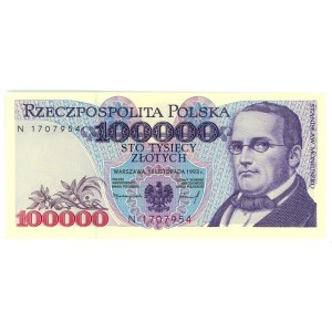 PLN 100.000 1993, serie N