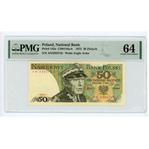 50 złotych 1975, seria AN, PMG 64