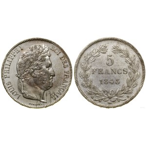 Frankreich, 5 Francs, 1843 B, Rouen