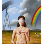 Rafał Olbiński (b. 1943, Kielce), "Two Rainbows".