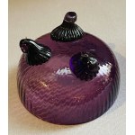 Platter and 5 eggplant bowls