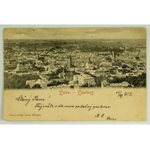 Postcard - Lviv. Lemberg. Lviv panorama - 1902 [rare].