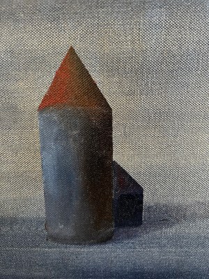 Dariusz Mlącki, Deska z kościółkiem z czerwonym dachem, 2016