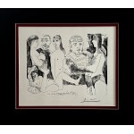 Pablo Picasso (1881-1973), Femme au repos entourée de spectateurs, de la série 347 (Woman resting surrounded by spectators, from series 347)