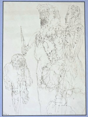 Zdzisław Beksiński, Bez tytułu, 1962, sygnowany i datowany