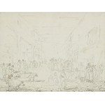 Jan Piotr Norblin de la Gourdaine (1745-1830), Market hall in Opole Lubelskie, 1794