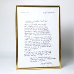 Wajda Andrzej- Handwritten letter with reflections on the role of the artist and Public Television [10.III.2000].