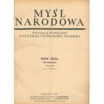 Myśl Narodowa. Tygodnik poświęcony kulturze twórczosci polskiej [1934][semi-annual].