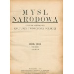 Myśl Narodowa. Weekly magazine devoted to the culture of Polish creativity [1933][semiannual].
