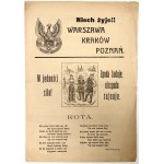 Long Live!!! Warsaw, Cracow, Poznań [patriotic print, November 1918].