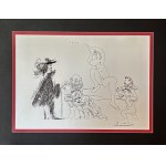 Pablo Picasso (1881-1973) - Quatre portefaix aportant a un gentilhomme une jeune femme sur une litiere. ( Czterech tragarzy przywożących młodą kobietę na lektyce do dżentelmena )