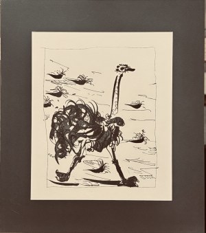 Pablo Picasso (1881-1973), Autruche (Struś) z cyklu 31 rycin do tekstów Buffona, 1970
