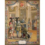 Maurice Leloir (1853 - 1940),Le Roy Soleil Le duc d'Anjou proclamé roi d'Espagne (Ludwik XIV ogłaszający księcia Andegawenii królem Hiszpanii), 1903