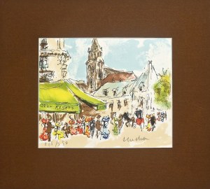 Urbain Huchet (1930 - 2014, Paryż, Cafe Les Deux Magots, 1977