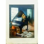 Raymond Poulet (ur.1934) Le Piano Bleu,1983