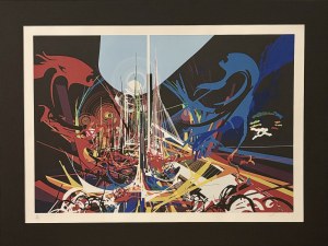 Raymond Moretti (1931-2005) La Ville av Raymond Moretti z cyklu Iluminacje Rimbauda-(Miasto autorstwa Raymonda Morettiego) 1981