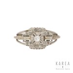 Diamond ring, 1920s-30s, art déco
