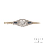 Brooch in art déco type, 1950s-60s