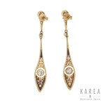 Art déco long earrings, 1920s-1930s