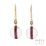 Earrings with rubies, Sweden, Stockholm, 1930, Raag & Havam