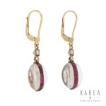 Earrings with rubies, Sweden, Stockholm, 1930, Raag & Havam
