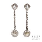 Art déco pendant earrings, 1920s-1930s