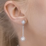 Art déco pendant earrings, 1920s-1930s