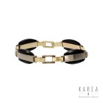 Gold bracelet with onyx, 1920s, art déco