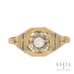 Art déco ring, France, 1920s-30s